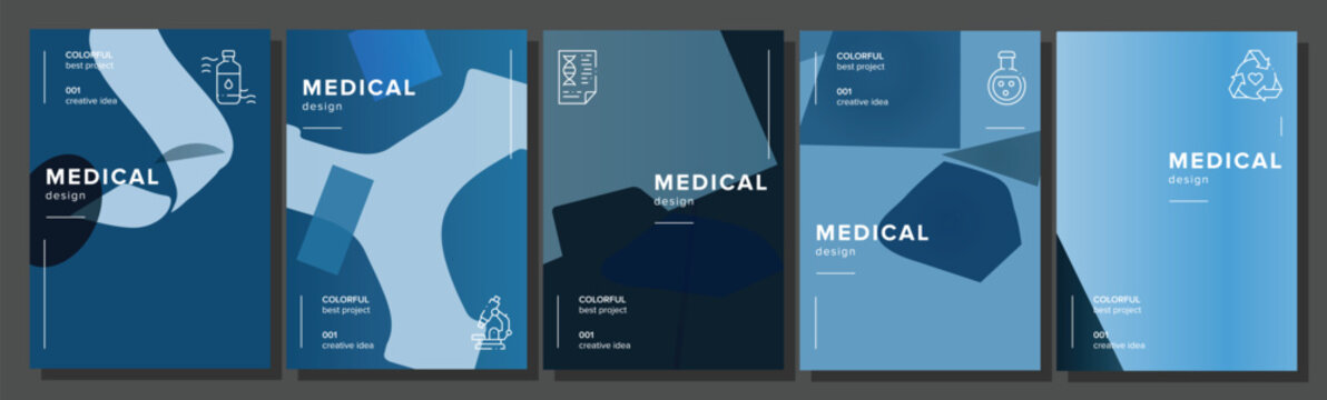 Deco artistic insert medical abstract geometric a4 poster. layers present, concept chic, eco magazines, cards planning vector medical background illustration