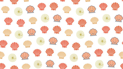 Cartoon Seashell Pattern © si