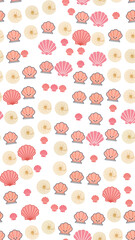 Cute cartoon seashell pattern © si