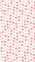 Seamless pattern of pink and peach seashells © si