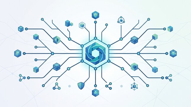 Innovative cryptocurrency blockchain network architecture featuring decentralized nodes and secure encrypted pathways for high performance financial transactions in the global digital currency