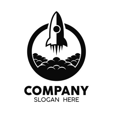 rocket logo icon vector illustration design.