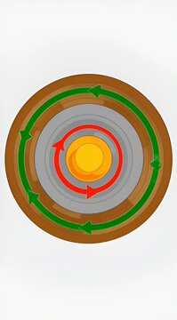 Earth's Crust Spinning Counter-Clockwise While the Inner Core Rotates in Reverse