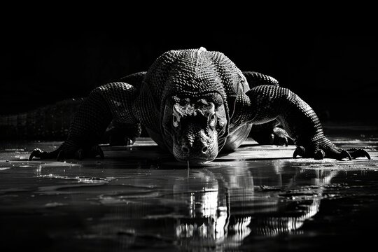 Komodo dragon, photograph of the animal