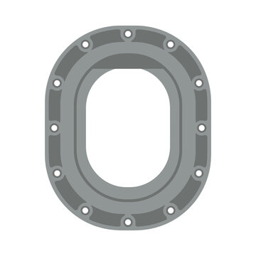 Isolated Oval Window Frame