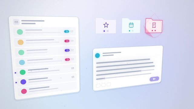 AI agent sorting an email inbox into folders and drafting a reply