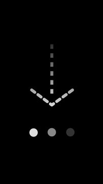 Boxes Download Icon Animation on Black Background. Download Progress, File Transfer, Web Interface Template. Seamless Loop Animation in 4K Vertical.