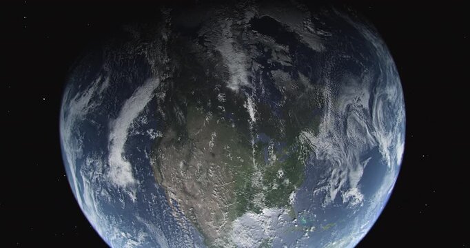 Earth from Space with North America
