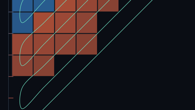 DCT Quantised Coefficient Plane with Zeroed High Terms in Scarlet and Cobalt
