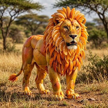 Lion Made With Mix Fruit 