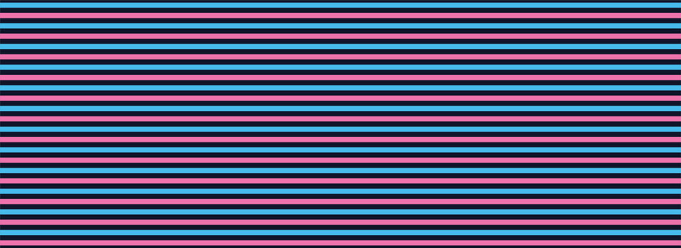Abstract geometric pattern with horizontal blue and purple lines on white background with copy space