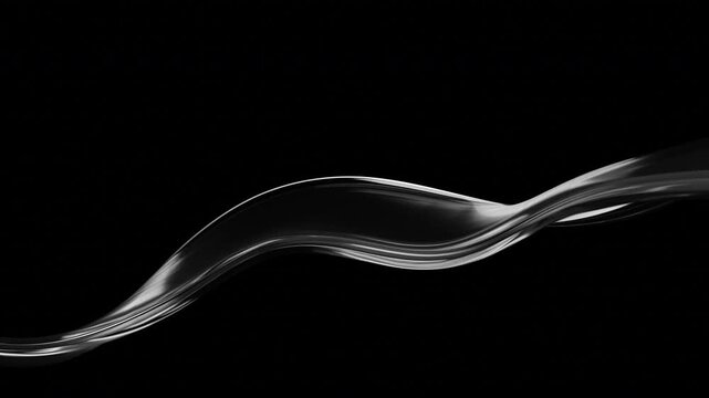 Abstract animation, background with glass wave, 4k seamless loop 3d animation