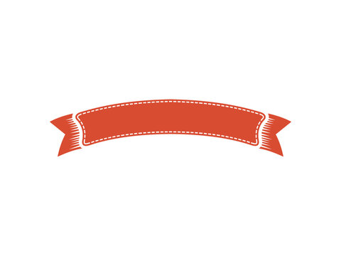 ribbon benner logo vintage badge and retro icon red