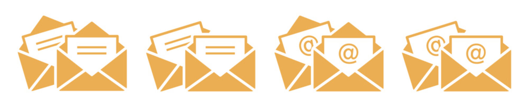 Mail message envelope icon illustration