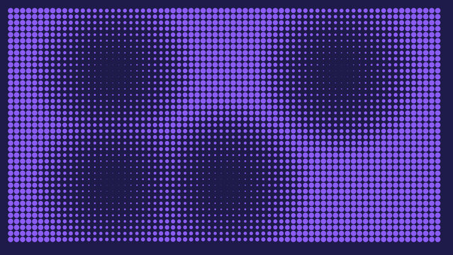 Purple halftone dot pattern background with gradient effect and copy space for commercial design