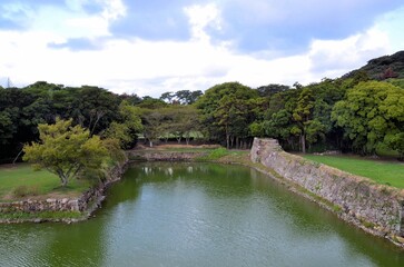 Fototapeta premium 萩城跡 岡崎門跡