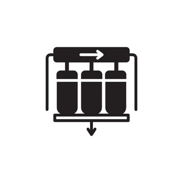 Water filtration system icon filter purification plant
Water filter system icon for water filtration and purification plant for clean water.