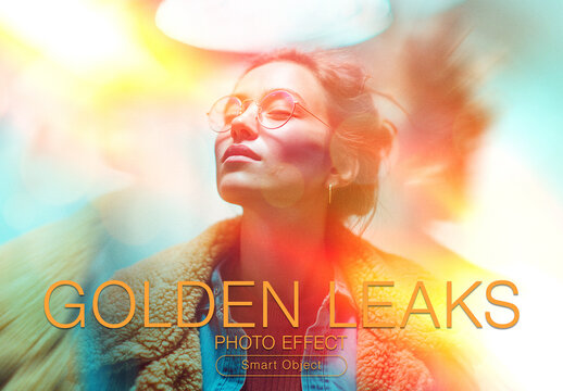 Golden Leaks Photo Effect
