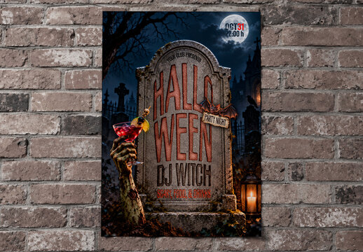 Scary Halloween Party Poster