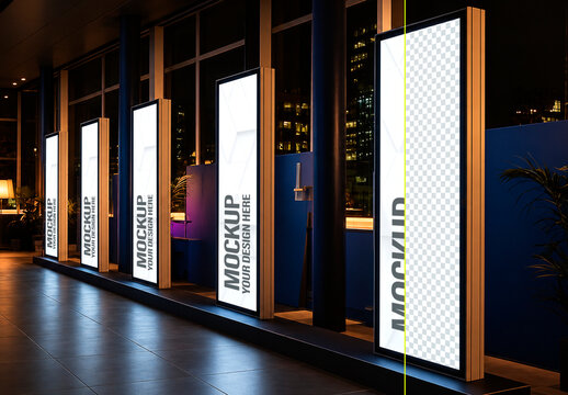 Vertical Digital Signage Mockup