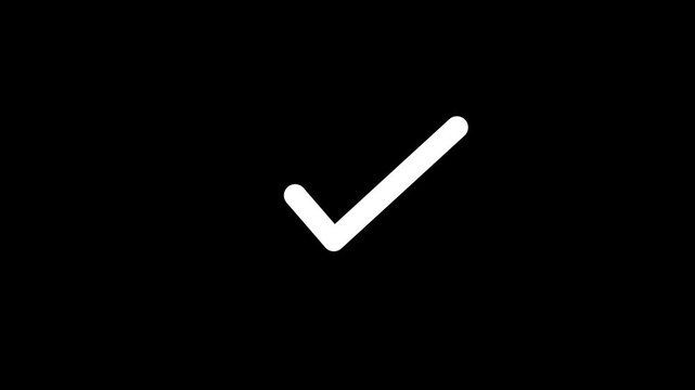 Animated green check mark icon video.