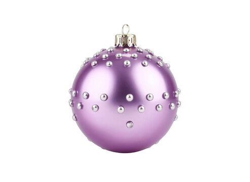 Purple studded christmas ornament decorating holiday season