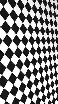 Waving optical illusion checkerboard background animation