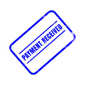 Payment received stamp graphic indicating acknowledgement of funds a clear confirmation of a successful financial transaction for business accounting and record keeping