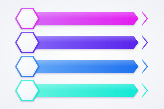 Arrow Hexagon Infographic Banner Template Design