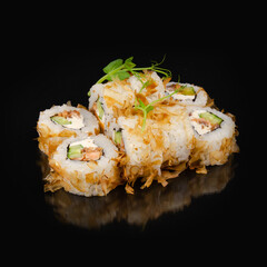 Gourmet Bonito Sushi Rolls with Cream Cheese and Cucumber © Дмитрий Ульянов