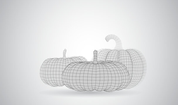3D mesh object on a white background