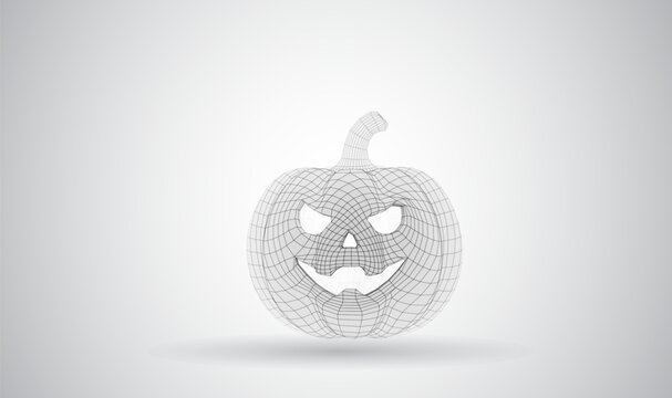3D mesh object on a white background