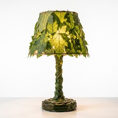 Naklejka na ściany i meble Light Lamp Made With Leaf 