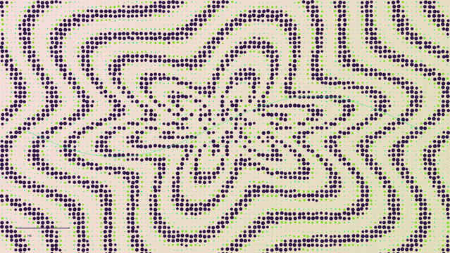 Abstract geometric background, with dark purple, circular dots forming, star patterns on, a light cream, colored surface texture backdrop isolated on a transparent background