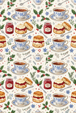 Scones_Jam_Afternoon_Tea_Pattern.svg