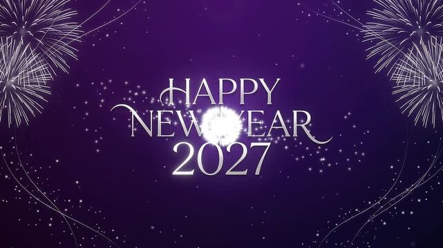 A vibrant and sparkling new year's celebration image with fireworks and a hopeful outlook for 2027