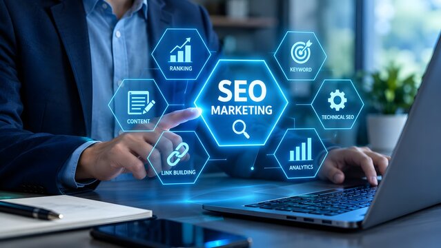 Strategic seo marketing implementation utilizing data analytics and digital strategies to enhance online visibility and drive business growth effectively