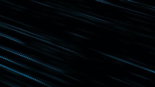 Coordinate dots animation shifts in diagonal matrix sequences. High speed telecommunication telemetry routes across coordinate dots animation. Data hubs use the dots.