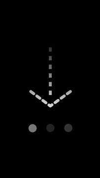 Boxes Download Icon Animation on Black Background. Download Progress, File Transfer, Web Interface Template. Seamless Loop Animation in 4K Vertical.