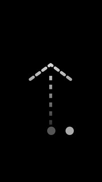 Boxes Upload Icon Animation on Black Background. Upload Progress, File Transfer, Web Interface Template. Seamless Loop Animation in 4K Vertical.