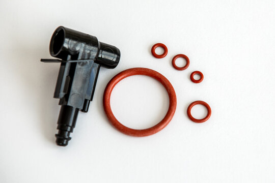 Coffee Machine Replacement Connector With Red Rubber O-Ring Gasket Set