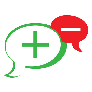 Pros cons in flat style. Green and Red flat icons. Concept for advantages disadvantages in business planning. Vector illustration.