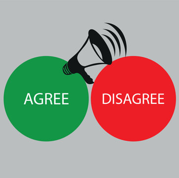 Agree and Disagree button vector