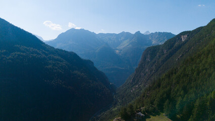 Naklejka premium mountain landscape in the alps on a July