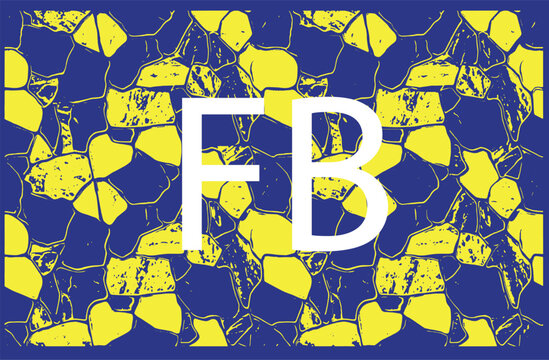 Fenerbahce football club colors. Yellow and blue horizontal stripes flag background.