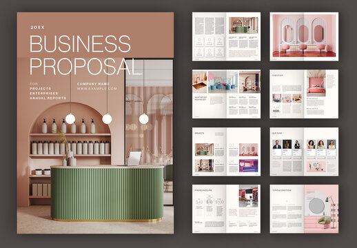 Pink Business Proposal Layout