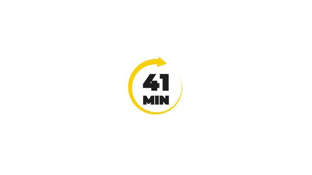 Animated 41 minute countdown timer with circular progress bar for presentations and timed tasks 41 minutes