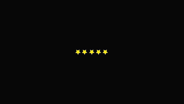 Five stars rating icon signifies premier service excellence. High quality stars rating icon highlights top reviews. Modern stars rating icon for customer feedback.