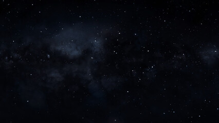 Vast deep space starfield reveals colorful nebula clouds and galaxies. Infinite deep space starfield creates cosmic mood. Cinematic deep space starfield for sci-fi. © Surjomukhi