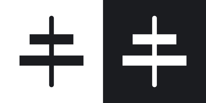 Align center icon flat outline in black